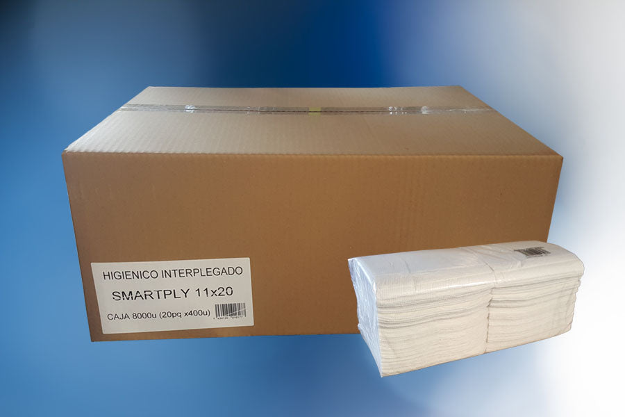 Higiénico Interplegado 11x20cm Smarpfly, 20x400uds