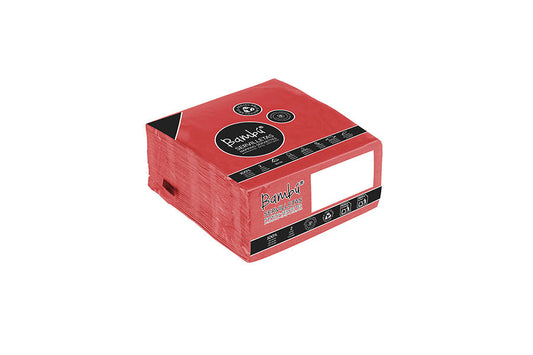 Servilleta 38x38 Punta Punta 50ud Rojo