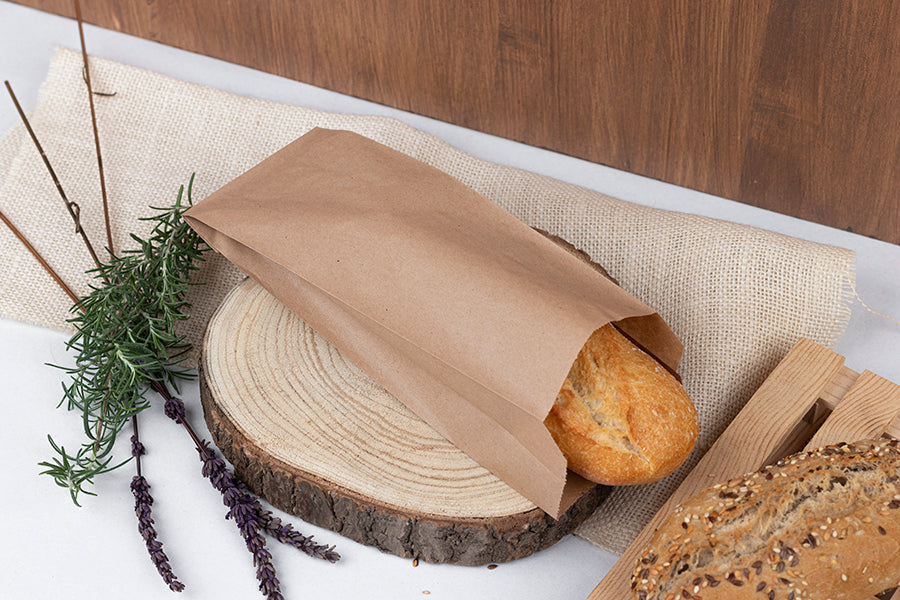 Bolsa Papel 9+5x24cm 35gr. Kraft Estándar