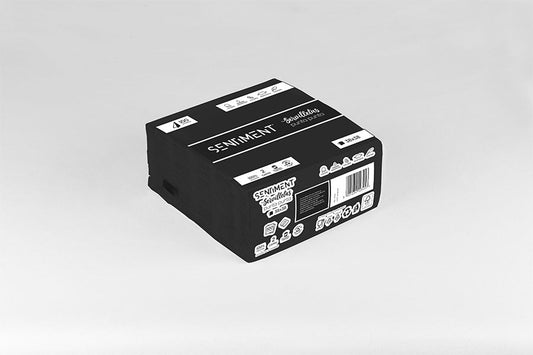 Servilleta Punta Punta 38x38cm Negro, 40uds 24paq
