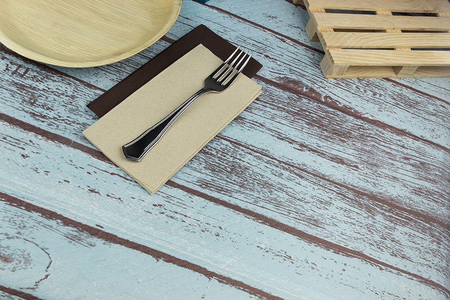 Mantel Papel 100x100cm Blanco Deco. Bahia, 400uds (Retractilado y codificado)