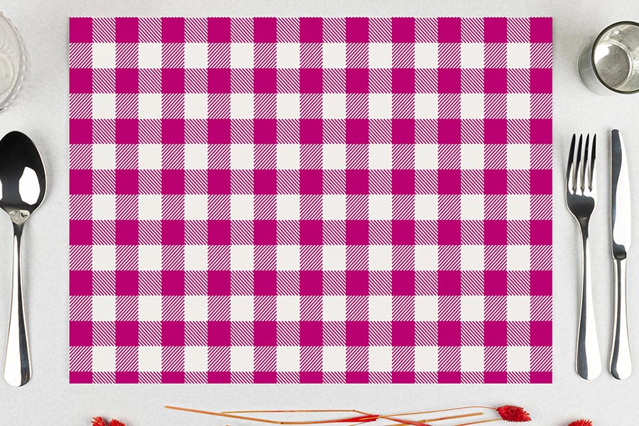 Mantel Papel 28x40,5cm 80gr Deco. Vichy Magenta Im