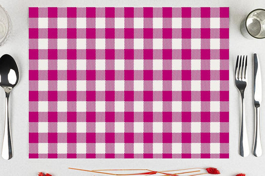 Mantel Papel 28x40,5cm 80gr Deco. Vichy Magenta Im