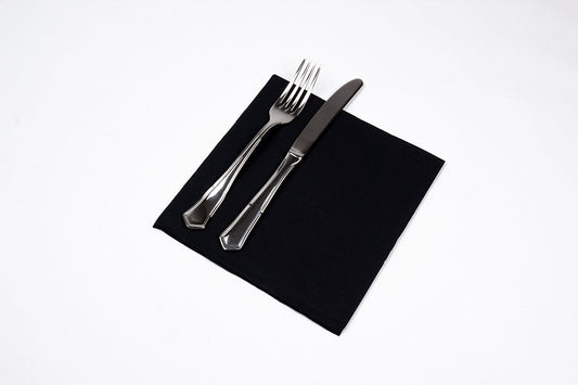 Servilleta Punta Punta 30x30cm Negro, 100uds 24paq