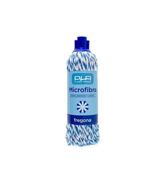 FREGONA TRENZADA MICROFIBRA AZUL PROFESIONAL 180GR