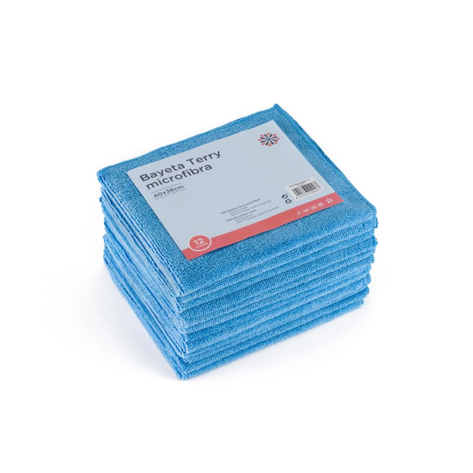 BAYETA TERRY MICROFIBRA VERDE 36x40 (PACK 12U)