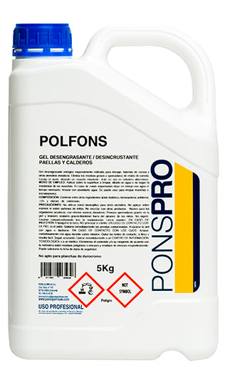 DESENGRASANTE GEL PLANCHAS "POLFONS" 5Kg