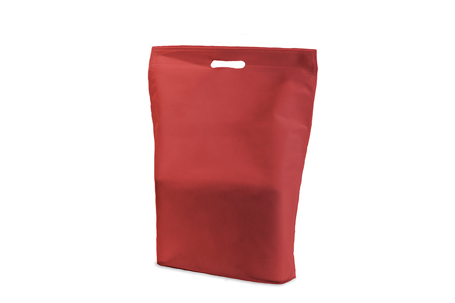 Bolsa Troquelada Novotex 30x40+10cm 60gr Burdeos, 500uds