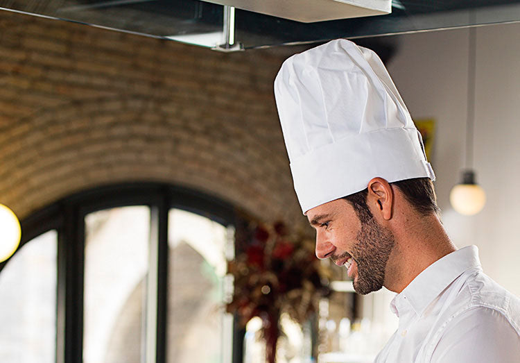 Roll Drap Gorro Cocina-Cheff Blanco